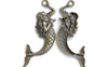Antique Bronze/Silver Mermaid Connectors Fairy Pendants Set of 6