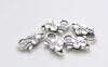 Antiqued Bronze/Silver Flower Leaf Lobster Clasps 15x25mm