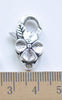 Antiqued Bronze/Silver Flower Leaf Lobster Clasps 15x25mm