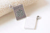 10 pcs Antique Silver Passport Connector Charms 11x15mm A633