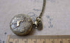 Pocket Watch - 1 PC Antique Bronze Deer Flower Pocket Watch A7198