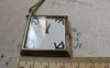 Pocket Watch - 1 PC Antique Bronze Diamond Shape Pocket Watch A6195