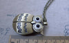 Pocket Watch - 1 PC Antique Bronze Owl Pocket Watch A7605