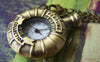 Pocket Watch - 1 PC Antique Bronze Perfume Bottle Pocket Watch A4609