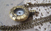 Pocket Watch - 1 PC Antique Bronze Perfume Bottle Pocket Watch A4609