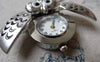 Pocket Watch - 1 PC Antique Silver Owl Wing Pocket Watch A7241