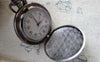 Pocket Watch - 1 PC Black Polish Pocket Watch A7143