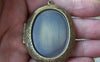 Photo Locket - 1 pc of Antique Bronze Brass Brushed Oval Bezel Photo Locket A2500