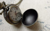Pocket Watch - 1 PC of Antique Bronze Football Round Pocket Watch A6403