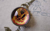 Pocket Watch - 1 PC Antique Bronze Glass Bird Bubble Orb Pocket Watch A7197