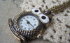 Pocket Watch - 1 PC of Antique Bronze Owl Pocket Watch A4620
