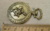 Accessories - 1 Pc Of Antique Bronze Rabbit Back Pocket Watch Round Base Pendants A7444