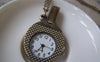 Pocket Watch - 1 PC of Antique Bronze Tennis Racket Pocket Watch A4614