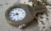 Pocket Watch - 1 PC of Antique Bronze Tennis Racket Pocket Watch A4614