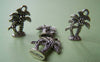 Accessories - 10 Antique Silver Palm Tree Tropical Coconut Tree Charms Pendants 14x18mm A992