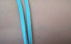 Cord - 10 meters Square Blue Suede Faux Leather Ribbon Cords String A5111