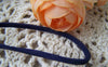 Cord - 10 meters Square Dark Blue Suede Faux Leather Ribbon Cords A709