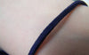 Cord - 10 meters Square Dark Blue Suede Faux Leather Ribbon Cords A709