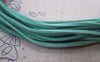 Cord - 10 meters Square Green Faux Leather Ribbon Cords String A5110