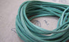 Cord - 10 meters Square Green Faux Leather Ribbon Cords String A5110