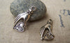 Accessories - 10 Pcs (5 Pairs) Of Antique Silver Heart Hand Charms Pendants 15x30mm A1174
