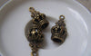 Royalty - 10 pcs Antique Bronze 3D Crown Charms 14x26mm A4954