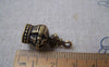 Royalty - 10 pcs Antique Bronze 3D Crown Charms 14x26mm A4954