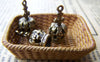 Royalty - 10 pcs Antique Bronze 3D Crown Charms 8x17mm A771