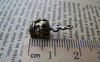 Royalty - 10 pcs Antique Bronze 3D Crown Charms 8x17mm A771
