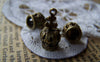 Royalty - 10 pcs Antique Bronze 3D Crown Charms 8x17mm A771