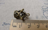 Royalty - 10 pcs Antique Bronze 3D Filigree Crown Charms 13x19mm A6851