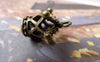 Royalty - 10 pcs Antique Bronze 3D Filigree Crown Charms 13x19mm A6851