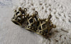 Royalty - 10 pcs Antique Bronze 3D Filigree Crown Charms 13x19mm A6851