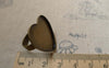 Accessories - 10 Pcs Antique Bronze Adjustable Heart Ring Blank Shank Base With 25mm Bezel A6173