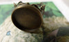 Accessories - 10 Pcs Antique Bronze Adjustable Ring Blank Shank Base With 14mm Bezel A6903