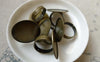 Accessories - 10 Pcs Antique Bronze Adjustable Round Ring Blank Shank Base With 25mm Bezel A6550