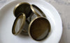 Accessories - 10 Pcs Antique Bronze Adjustable Round Ring Blank Shank Base With 25mm Bezel A7106