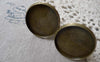 Accessories - 10 Pcs Antique Bronze Adjustable Round Ring Blank Shank Base With 25mm Bezel A7106
