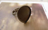 Accessories - 10 Pcs Antique Bronze Adjustable Tear Drop Ring Blank Shank Base With 13x18mm Bezel A6175