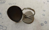 Accessories - 10 Pcs Antique Bronze Adjustable Tear Drop Ring Blank Shank Base With 18x25mm Bezel A6174