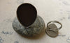 Accessories - 10 Pcs Antique Bronze Adjustable Tear Drop Ring Blank Shank Base With 18x25mm Bezel A6174