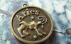 Accessories - 10 Pcs Antique Bronze Aries The Ram Round Base Setting Charms Match 25mm Cameo A4079