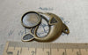 Accessories - 10 Pcs Antique Bronze Base Settings Pendant Match 16mm Cabochon A6199