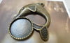Accessories - 10 Pcs Antique Bronze Base Settings Pendant Match 16mm Cabochon A6199