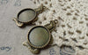 Accessories - 10 Pcs Antique Bronze Base Settings Pendant Match 16mm Cabochon A6206