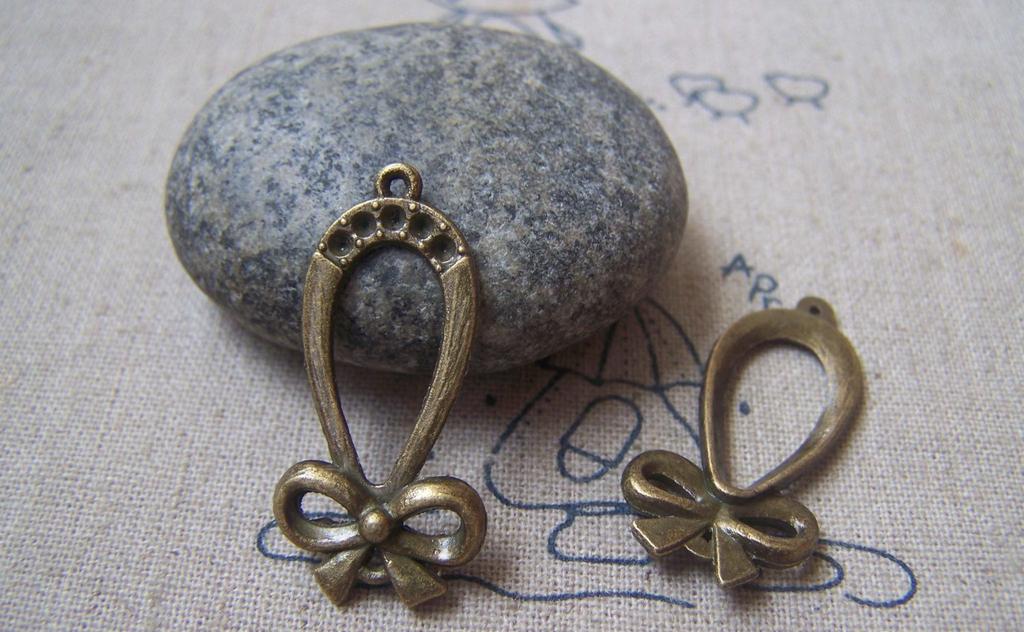 Holidays & Special Occassions - 10 pcs Antique Bronze Bowknot Bow Tie Connectors Charms A4863