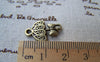 People's Accessories - 10 pcs Antique Bronze BowTie Umbrella Charms 13x19mm A1465