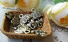 People's Accessories - 10 pcs Antique Bronze BowTie Umbrella Charms 13x19mm A1465