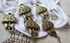 People's Accessories - 10 pcs Antique Bronze BowTie Umbrella Charms 13x19mm A1465