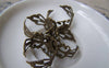 Ring Blanks - 10 pcs Antique Bronze Adjustable Flower Ring Bases 8mm Pad A3884